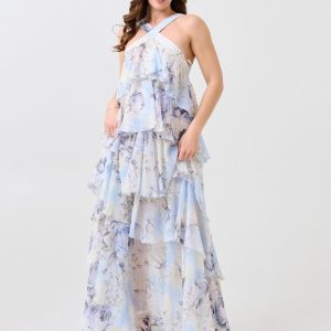 ABITO FLOREALE A BALZE IN GEORGETTE – PEONY – SILENCE LIMITED