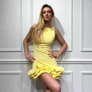 ABITO IN CREPE CON ORLO BALLOON – KONTATTO